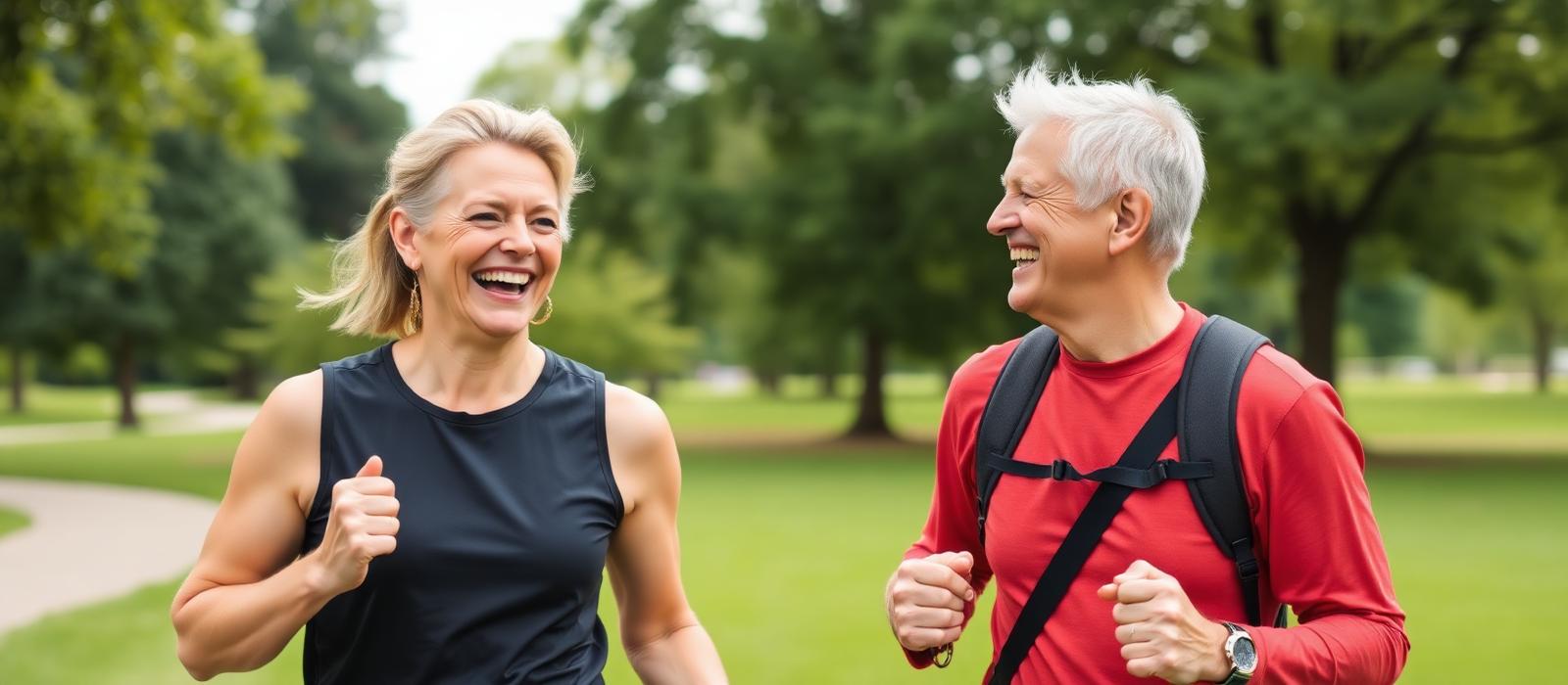 Active healthy adults enjoying life outdoors